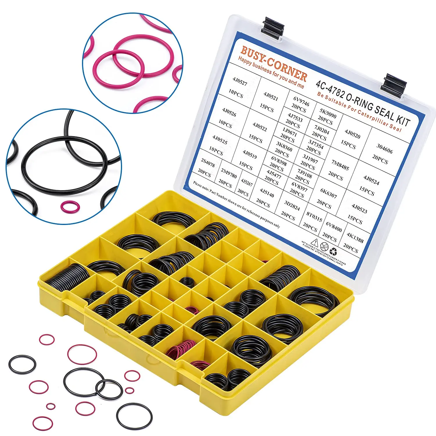 4C-4782 Seal Hydraulic , Nitrile 90 ,For Caterpillar Excavator 2701528 4C4782 O Ring Kit