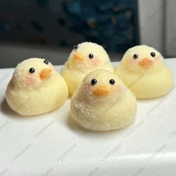 Tiny Yellow Duck Taba Squishy Cute Fuzzy Little Duck Squeeze Toy Mochi Toy Stress Release Hand Relax Gift Toy
