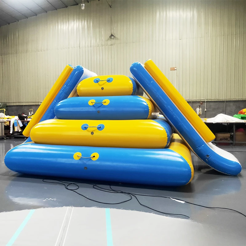 Inflatable water slide Air model fun sports props Large mobile water toy Pyramid stack mountain