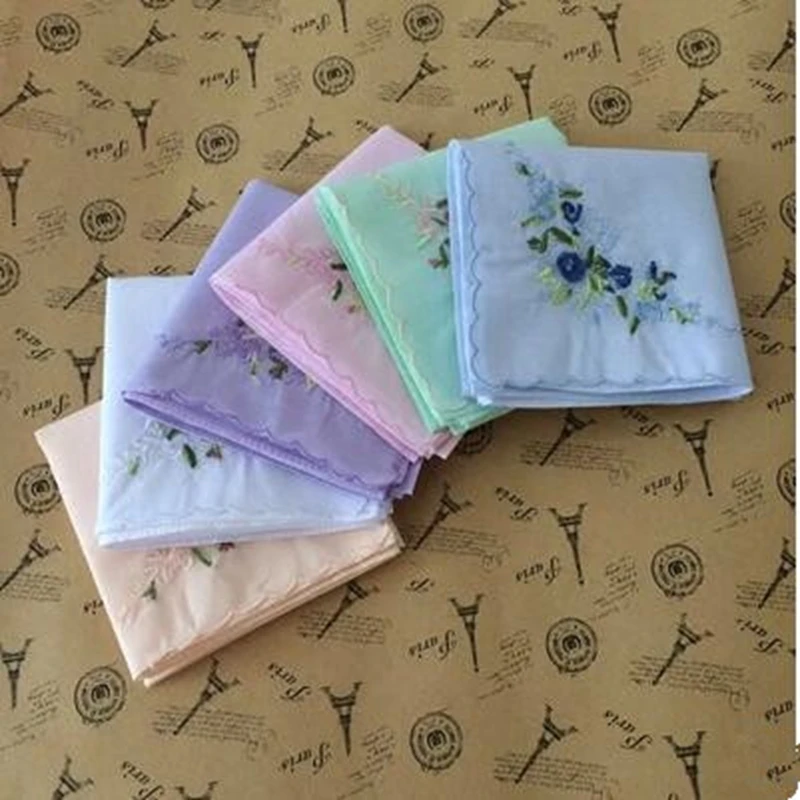 

China antique embroidery embroidered handkerchief handkerchief sweat soft cotton female students
