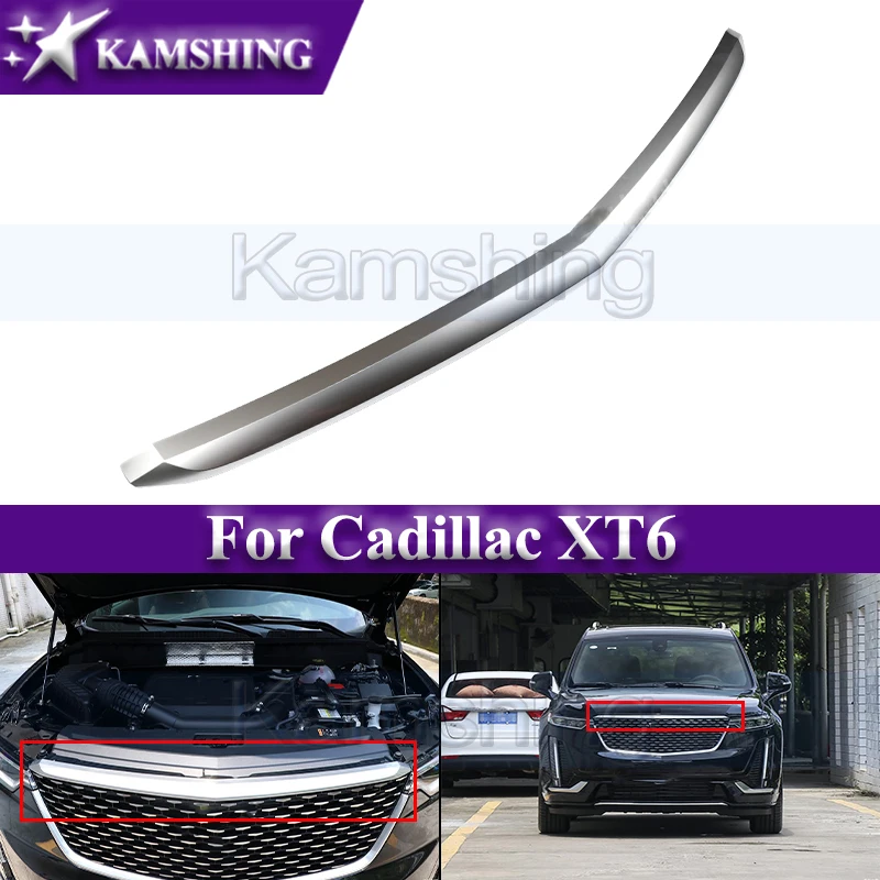 

Kamshing Front Hood Trim Strip For Cadillac XT6 Front Bumper Grill Trim Strip Front Hood Garnish Strips