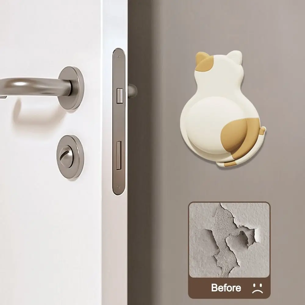 1/2Pcs New Soft Rubber Door Stopper Self Adhesive Mute Design Protection Stickers Shockproof Anti-slip Handle Bumper Home