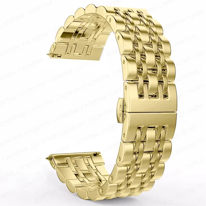 22 mm 20 mm Band für Samsung Galaxy Watch 6 4 5 45 mm Gear S3 46 mm 42 mm Active2 40 44 mm Edelstahlarmband für Amazift BIP 2 GTR