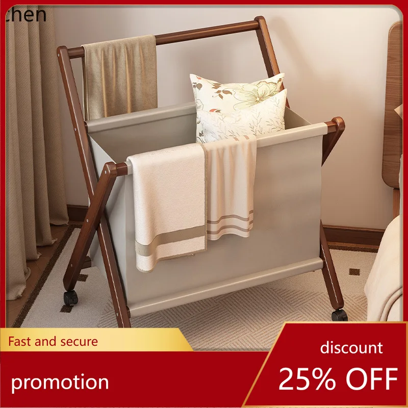 

YFY rack floor clothes bedroom solid wood secondary clean coat drying handy gadget dirty basket