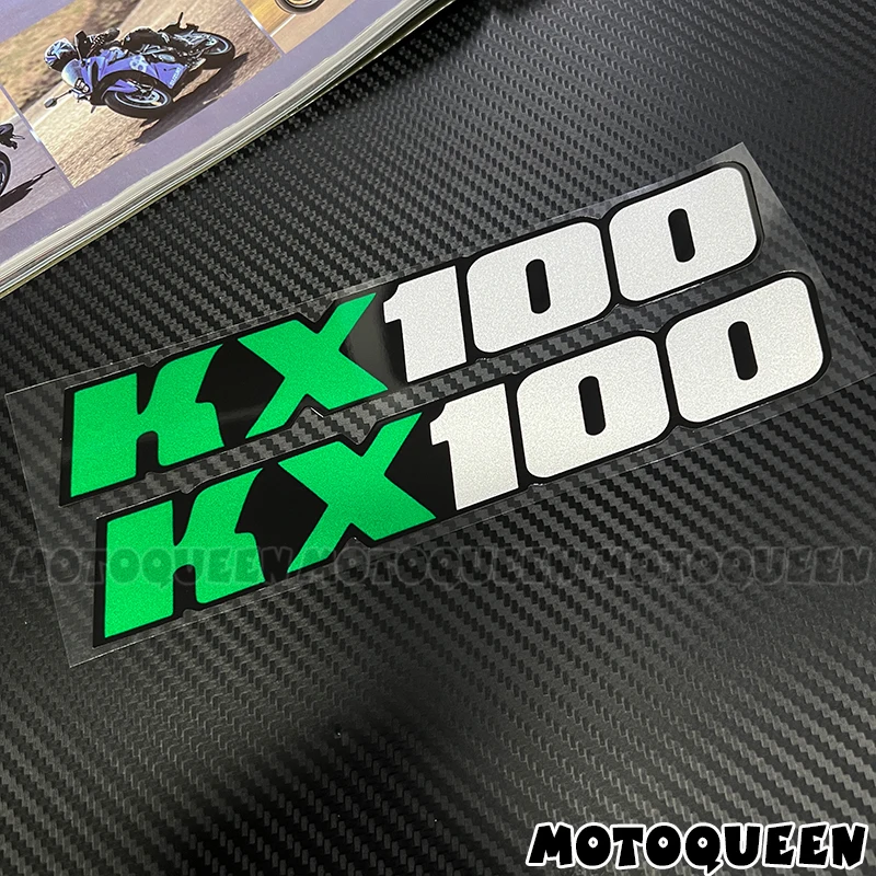 For Kawasaki KX 100 125 250 KX100 KX125 KX250 Sticker Motorcycle Wheel Rims Fuel Tank Pad Side Reflective Label Decals Sticker