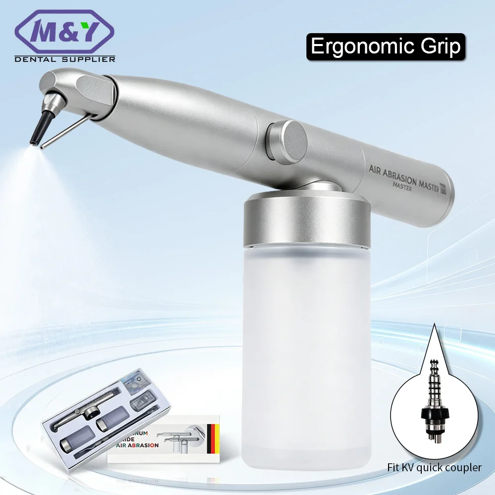 Dental Aluminum Oxide Micro-Grit Sandblaster 2-in-1Water Spray Cooling 360° Rotatable Nozzle KV Quick Coupler