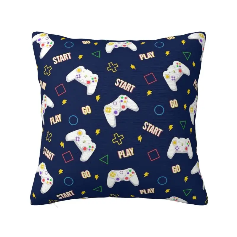 Custom Soft Game Gamepad Throw Pillow Case Decoration Square Funny Games Cushion Cover Pillowcover for Living Room