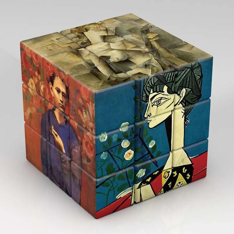 3x3x3 Magic Puzzle Cube Van Gogh Monet Da Vinci Picasso Pattern Cube Children\'s Gifts Educational Toys