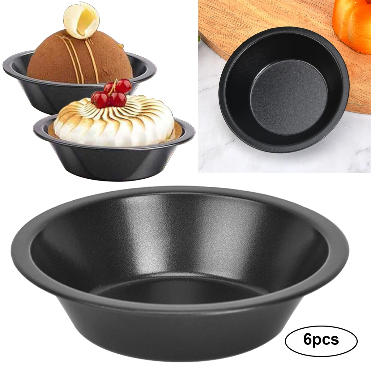 

6 Pcs Thicken Carbon Steel Baking Tray Pan Mold Non-Stick Bread Cake Mould Heat Resistant Brownie Baking Mold Kitchen Oven