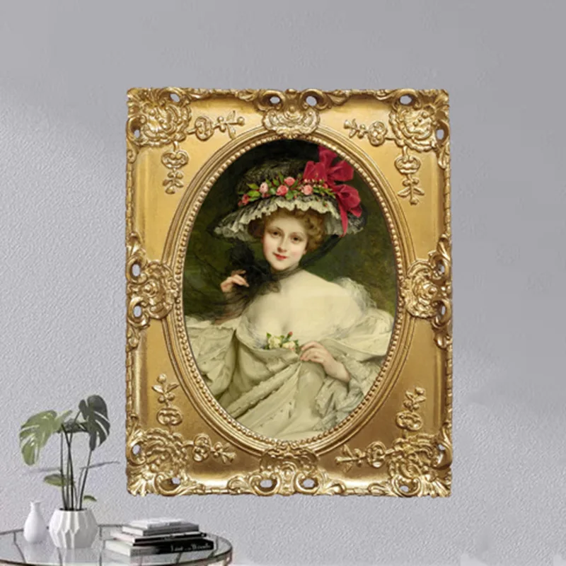 

Mutihome French Style Antique Resin Frame Relief Wedding Photo Parent-child Photo Frame Combination Frame Home Decoration