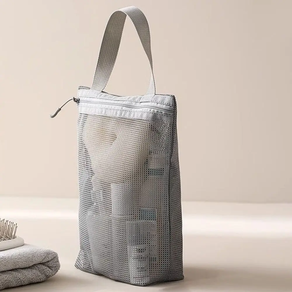 Multipurpose 26x23cm Portable Toiletry Bag With Zipper Hand-held Storage Pouch Mesh Wash Bags for Business Trips Travel