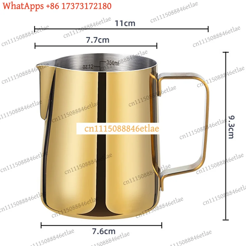 k3 350/600ml Stainless Steel Milk Frothing Pitcher with Scale, Espresso Steaming Jug for Coffee Latte Cappuccino