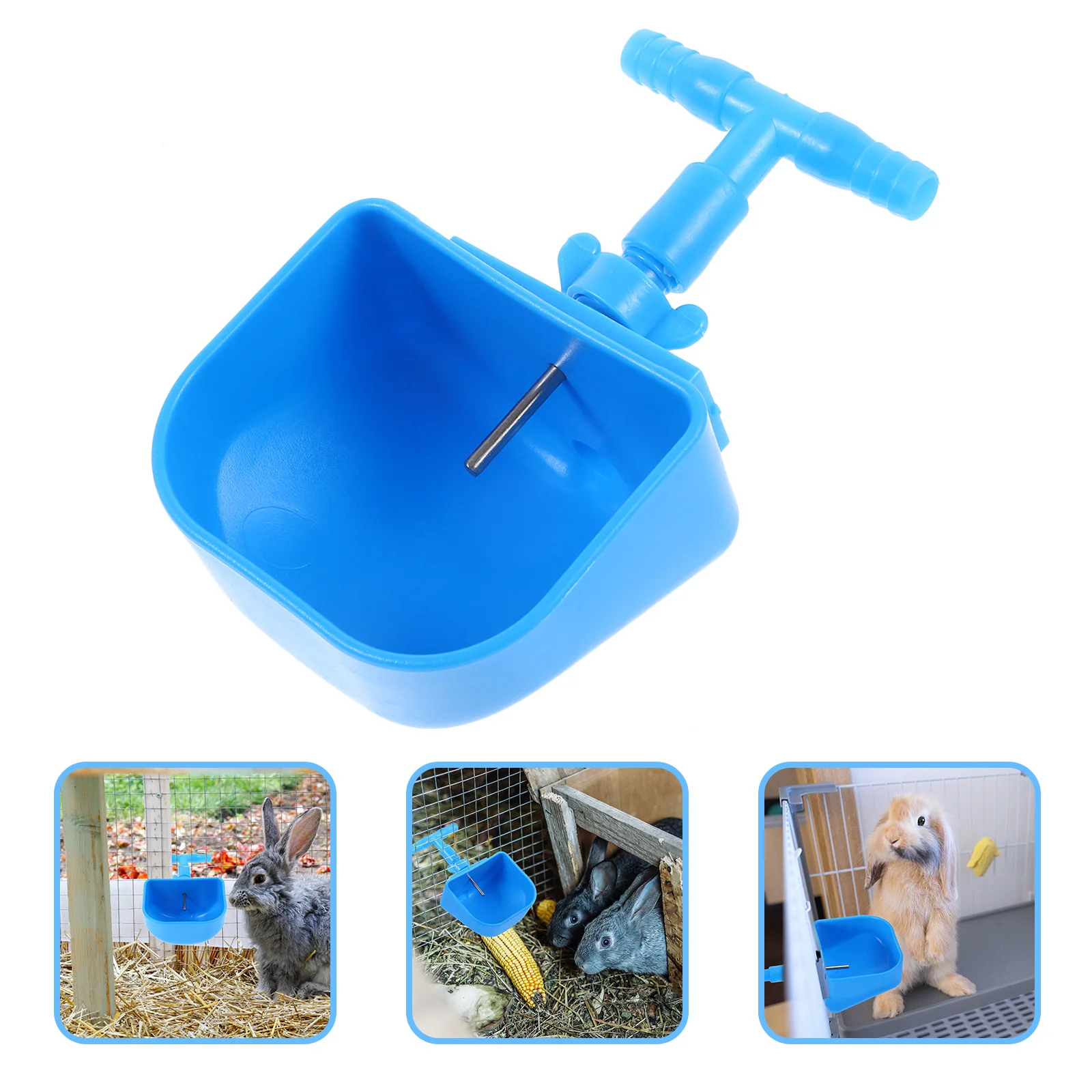 

2pcs Automatic Rabbit Water Bowl Large Capacity Bunny Drinking Fountain For Cage Pet Water Dispenser Rabbit Waterer Feeder