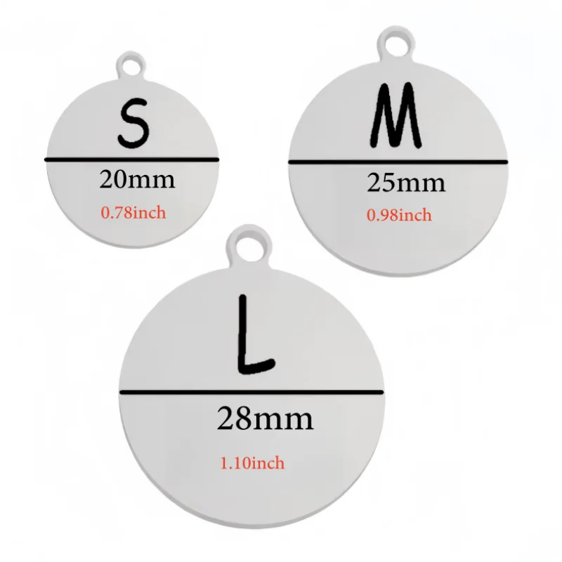 Custom Pet Name Puppy Anti-lost Collars Personalized Cute Engraving Stainless Steel Tag Dog Cat Name Tag Pets Dog Accessories view 5