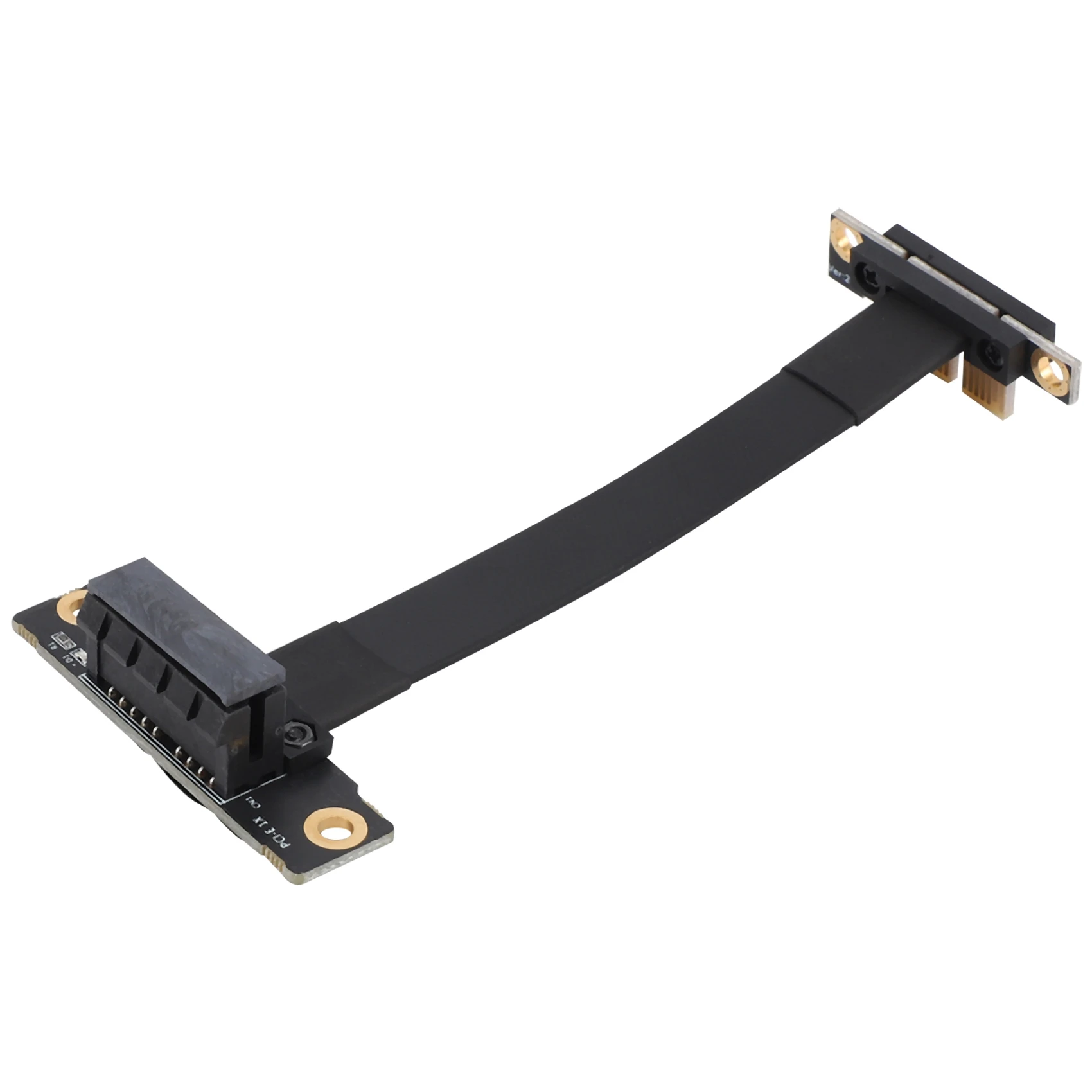 AT82-PCIE X1 Riser Cable Dual 90 Degree Right Angle Pcie 3.0 X1 To X1 Extension Cable 8Gbps PCI Express 1X Riser Card
