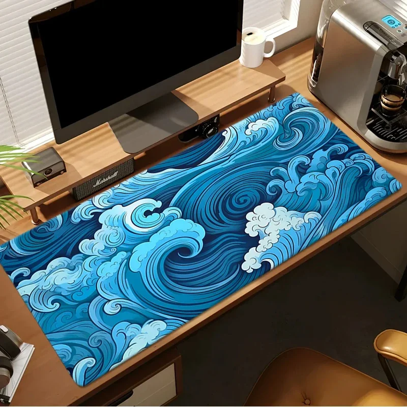 CIFBUY Extended Gaming Mouse Pad Cloth Surface Desk Mat Anti Slip Rubber Base Stitched Edges Home Office PC Laptop Accessories