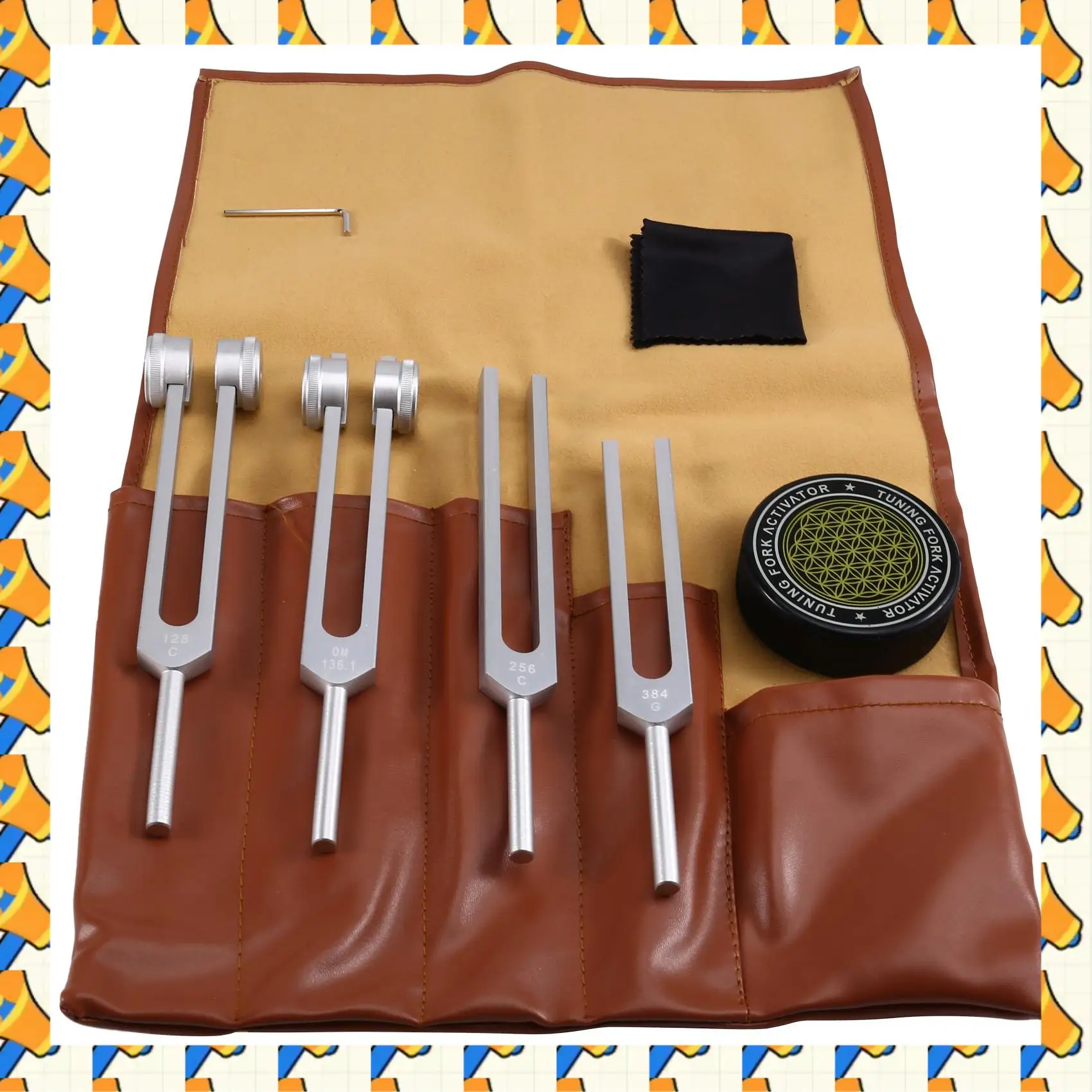 

ABYB Chakra Tuning Forks 128Hz, 136.1Hz, 256Hz, 384Hz Forhealing,Sound Therapy,Keep Body