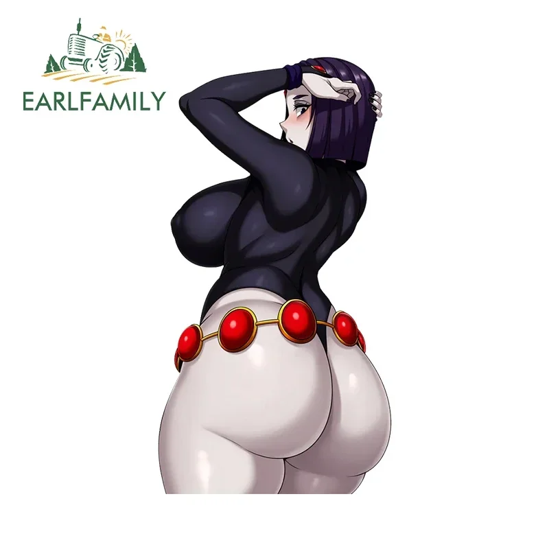 EARLFAMILY 13cm x 7cm Raven Ass Stickers Booty NSFW Uniform Senpai Ass Hentai Sex Ahegao Car Accessories Waterproof Decals