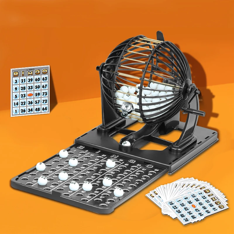 Bingo Lottery Machine Cage Lottery for Bingo Game Set Adult Family Large Party Entertainment Tabletop Board Game Sweepstakes