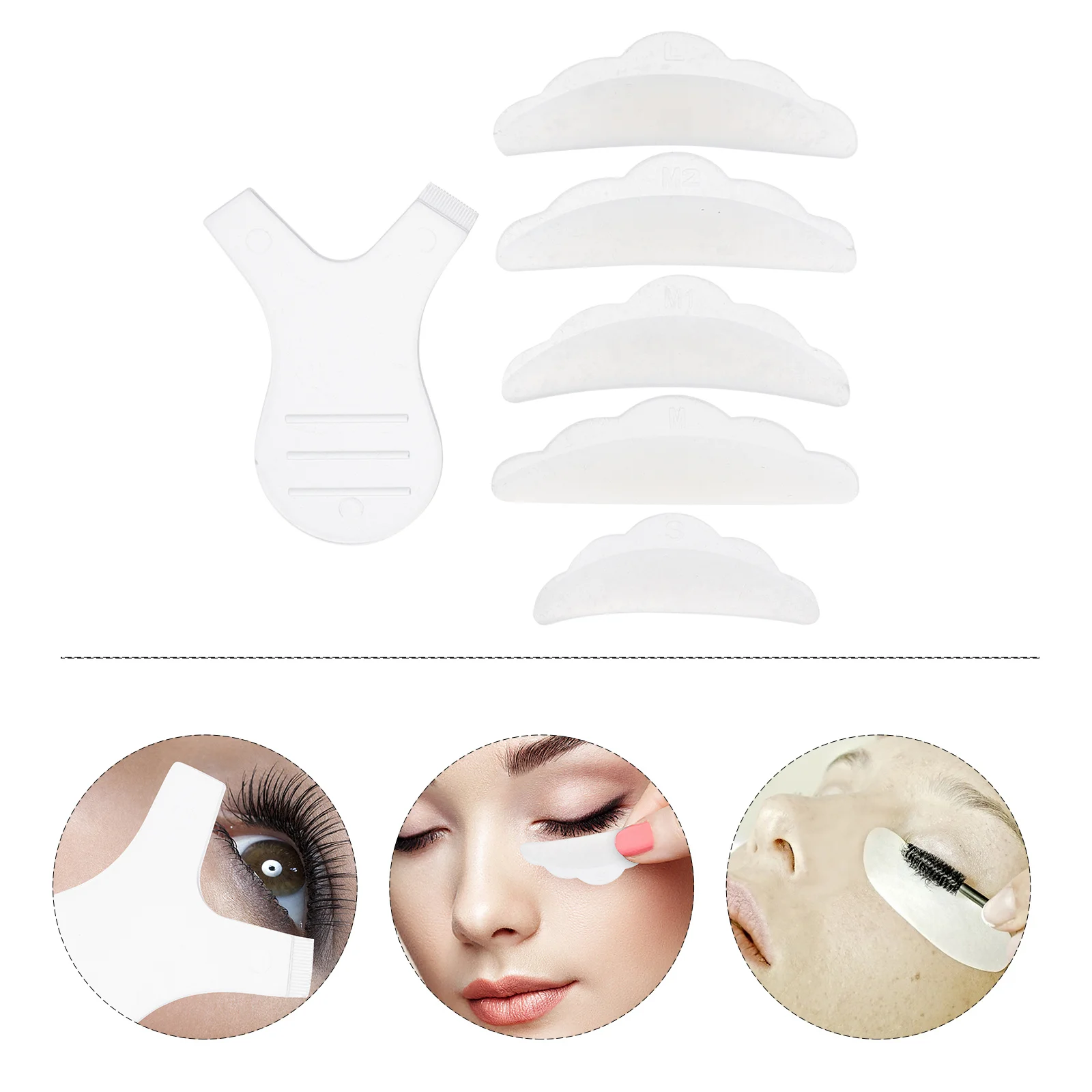 

1Set Eyelash Silicone Pads Premium Quality Y-Shape Lash Lift Tools for Natural Curling Perming Kits Graft Extensions