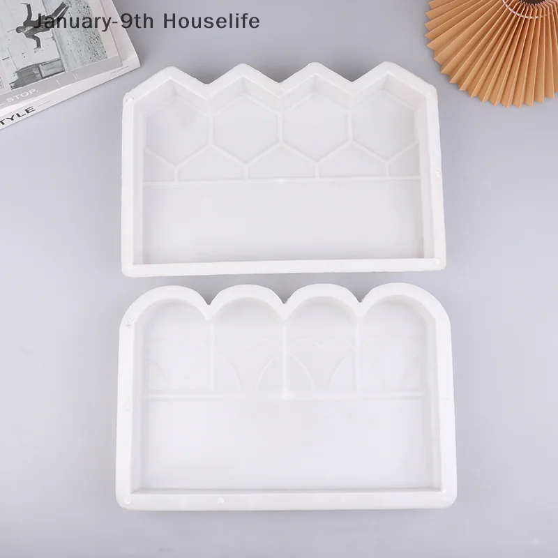 Garden Edging Fence Concrete Molds Reusable DIY Garden Brick Mold For Fish Pond Backyard Patio Garden Decoration