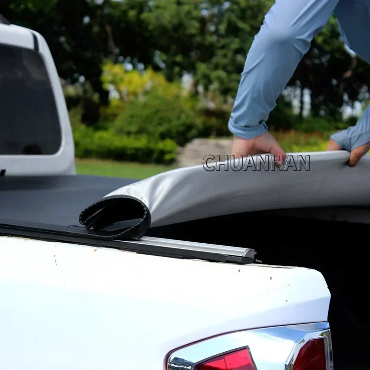 Wholesale Truck Bed Cover Soft Roll Up Truck Bed Tonneau Cover For Ranger T6 T7 T8 Raptor