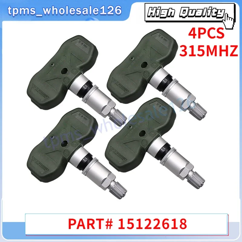 15122618 Tire Pressure Monitor Sensor 4PCS TPMS 315MHZ For 2003-2014 Chevrolet Colorado GMC Canyon 2005-2012 Hummer H3 20927604