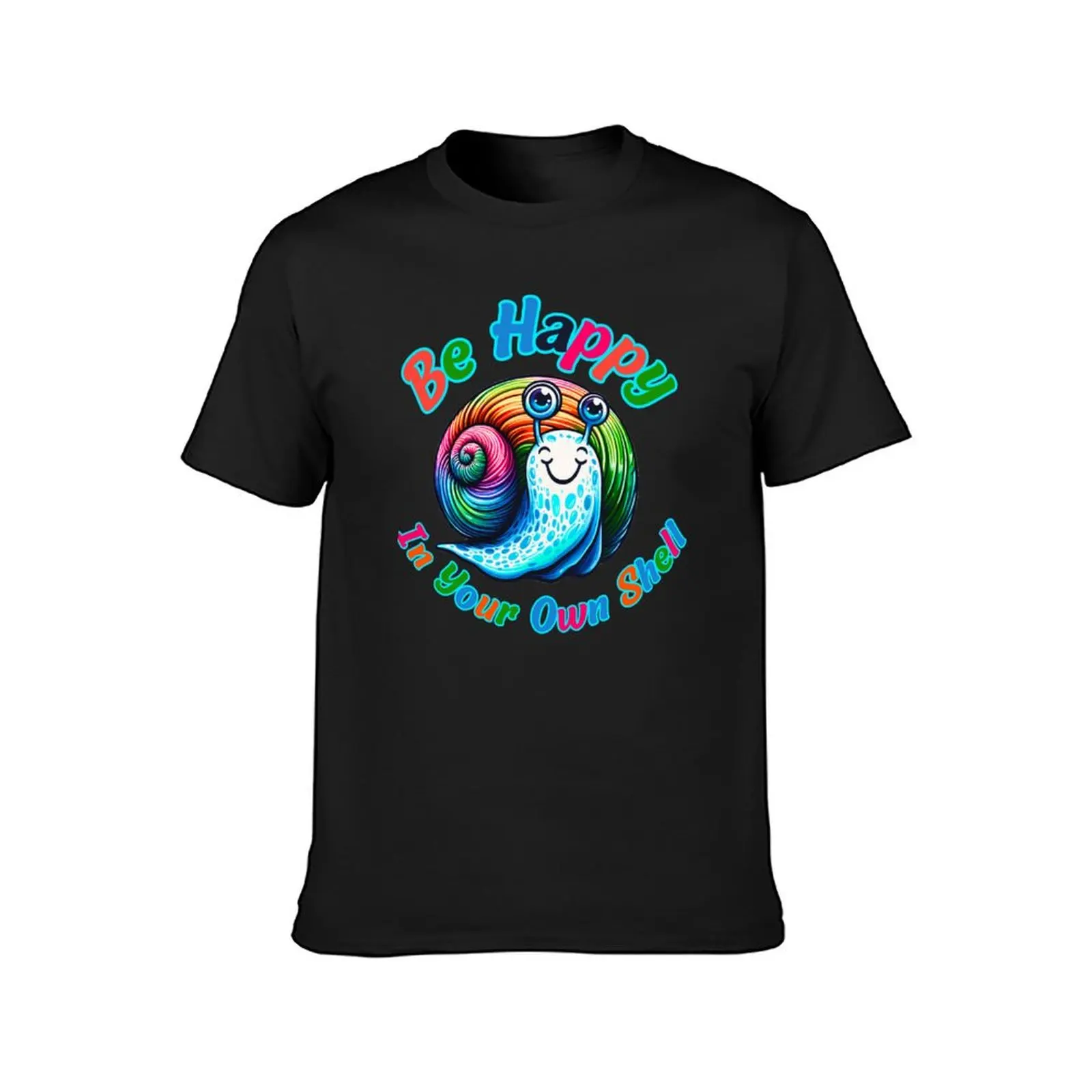 Whimsical Snail Happiness - Self Confidence & Motivation T-Shirt vintage clothes plus size tops big and tall t shirts for men