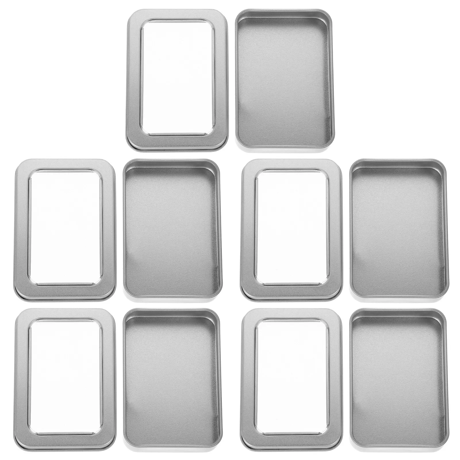 

5Pcs Reliable Iron Card Storage Box Ample Space for Trading Card Collection Gaming Cards Playing Cards Beads Buttons Jewelry