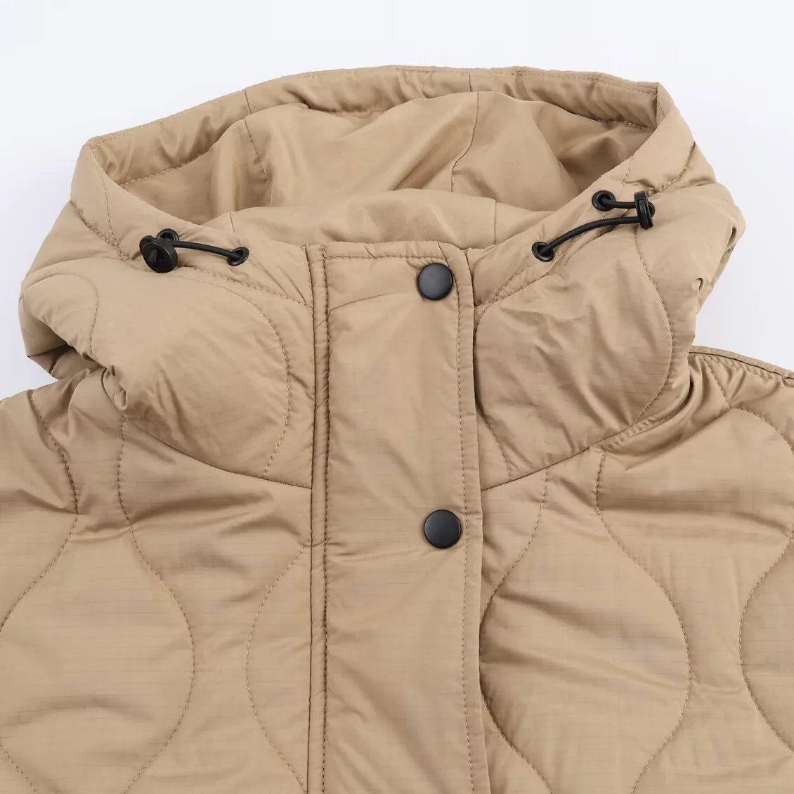 معطف شتوي بقلنسوة للنساء سترة مبطنة بسحاب حشوة معطف شتوي سترة طويلة ملابس خارجية سترات دافئة جديدة ملابس خارجية