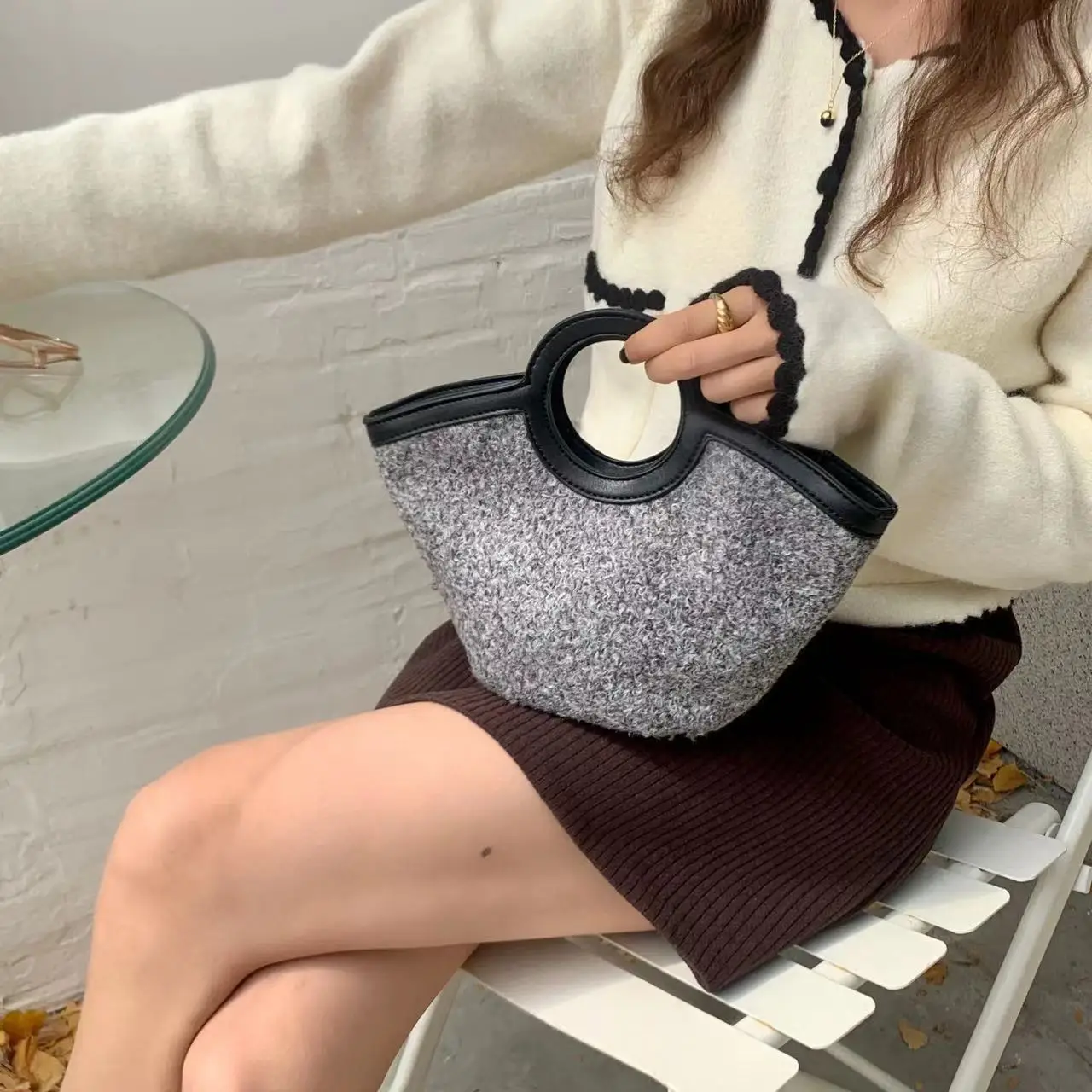 Winter Women Bags Woolen Brand Luxury Handbags Designer Crossbody Bags Plush Women Shoulder Bag Purse Clutch bolsa feminina