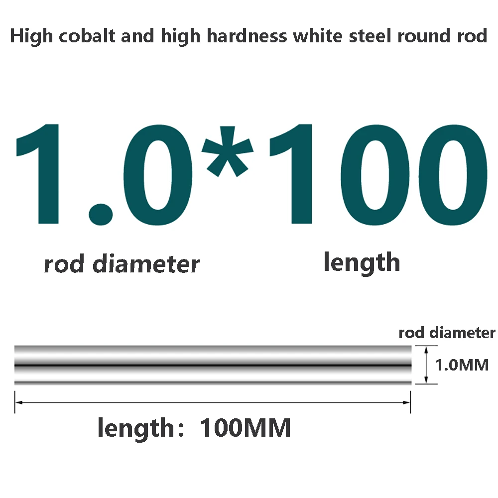 M42 High Cobalt White Steel Rod+17 High End Ultra Hard White Steel Knife Rod Diameter 1.0-60MM Length 100MM Sizes Customizable