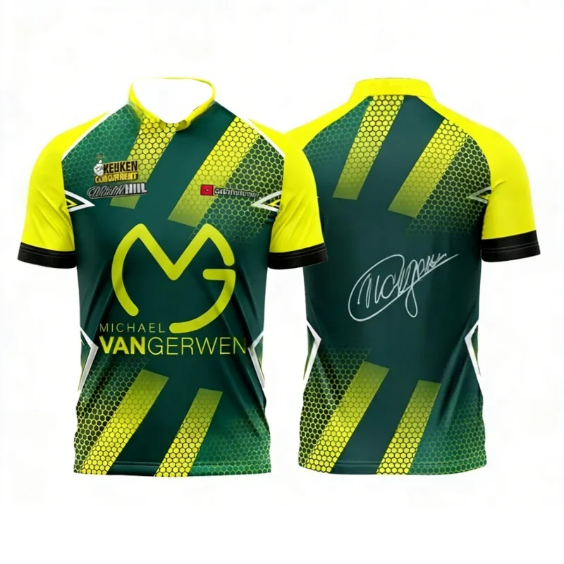 

Футболка-поло для мужчин Michael Van Gerwen Limited Edition, быстросохнущая, для пляжного серфинга и чемпионата мира по дартсу PDC 2026