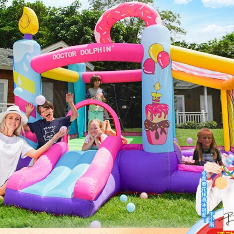

Children's Inflatable Castle Trampoline Trampoline Indoor and Outdoor Small Slide