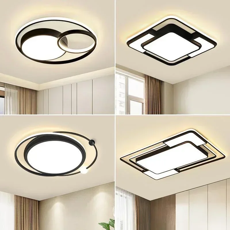 Modern Minimalist  Led Ceiling Chandelier Dimmable for Dining Living Room Nordic Square Ceiling Chandelier Light Fixture