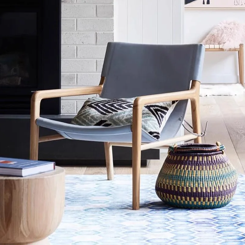 New saddle leather chair