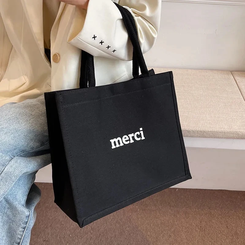 2023 Women Canvas Shoulder Bag Lettering High Quality Casual Handbag Tote Bag Large Capacity Luxury Designer Shopping Beach Bag