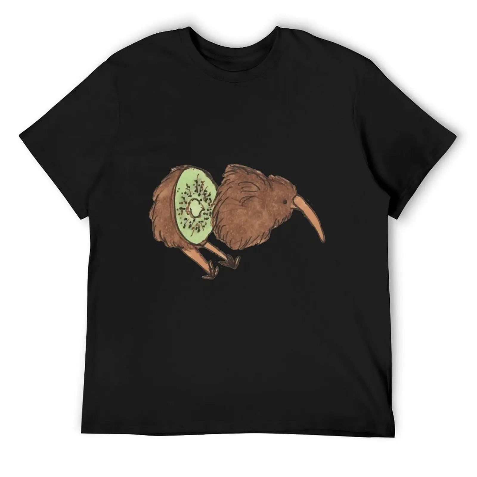 

Kiwi-fruit Kiwi T-Shirt croswit shirt man vintage graphic tee Aesthetic clothing oversizeds compression shirt men