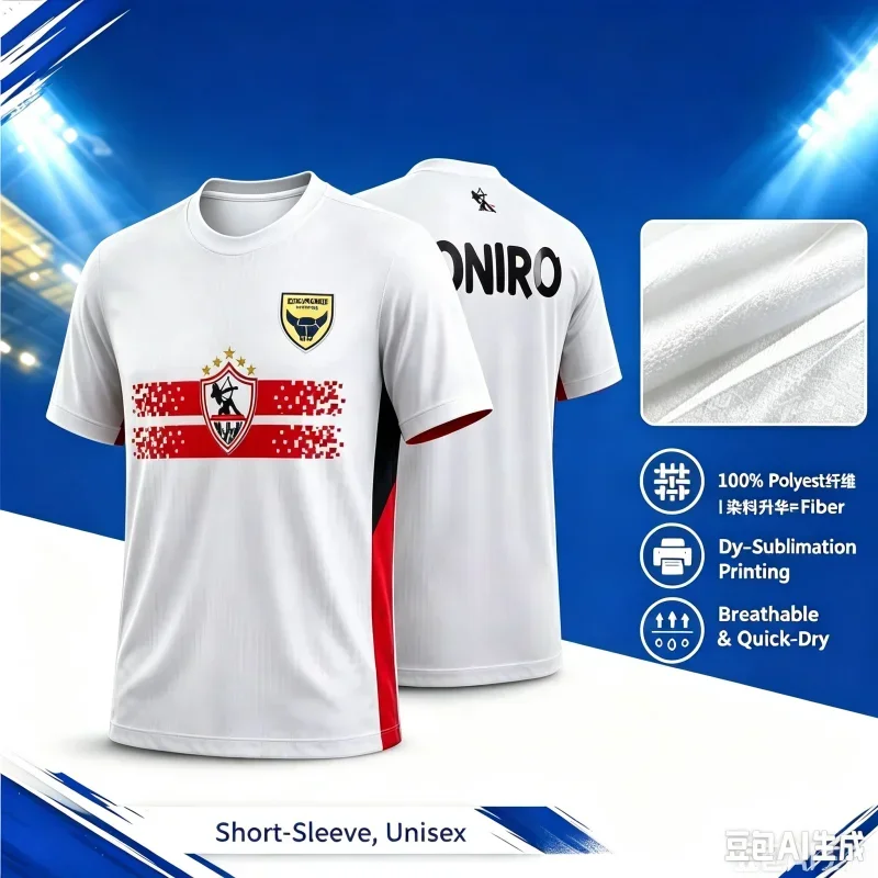 2027 Zamalek SC Egypt 3D Printed Parent Child Football Summer and Autumn Casual Quick Drying Parent Child Clothing