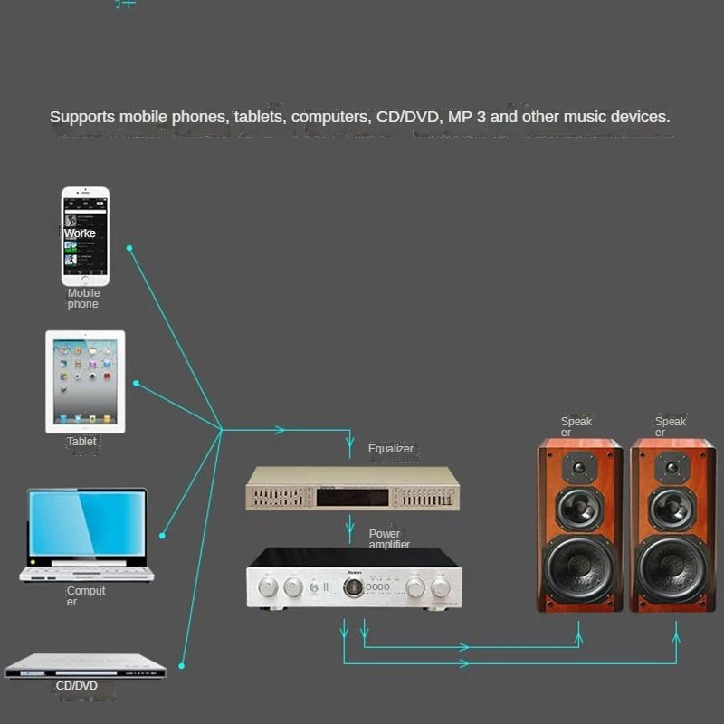 Equalizzatore 220V EQ665 equalizzatore Hifi Home EQ Dual 10 BAND Stereo Treble Alto Bass Regulation con Bluetooth integrato nuovo