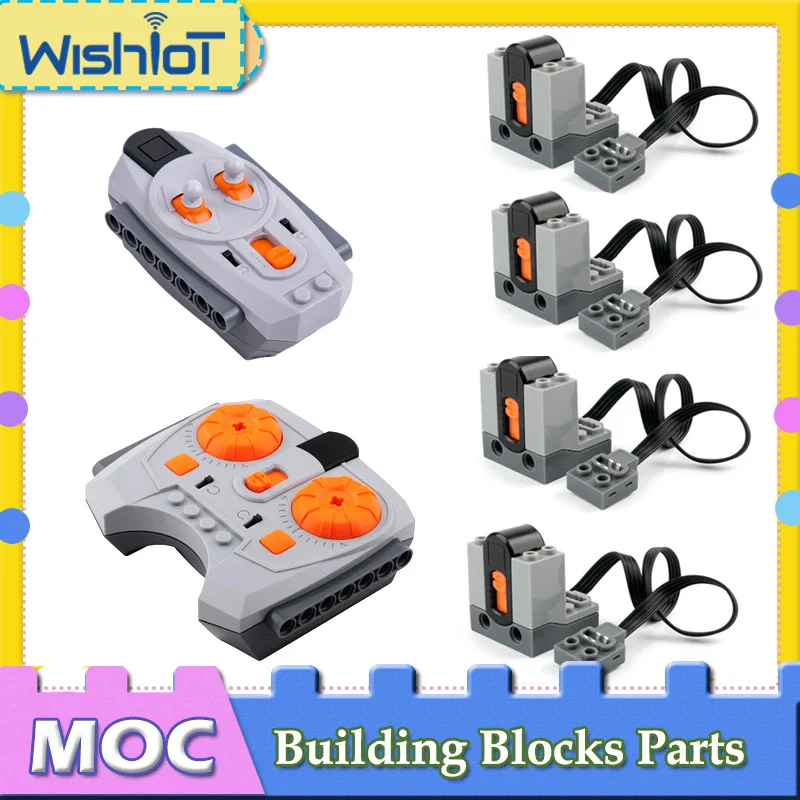 Modified PF Technology Building Blocks RC Set Control Speed Infrared Receiver + Infrared Remote Control DIY Toys Bricks Parts