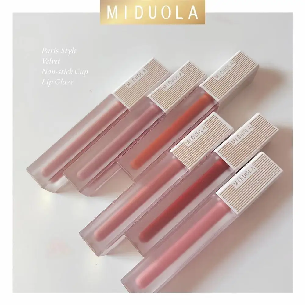 1/3/5PCS Lipstick Velvety Texture Moisturizing Lip Gloss Lasting Antifouling Air Lip Glaze The Trend Fashionable