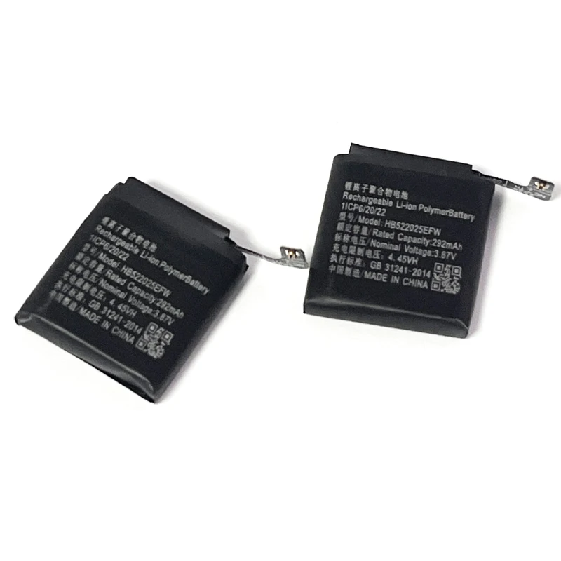 Batería de repuesto para reloj HB522025EFW 292mAh para Huawei GT 3 42MM/GT3 Pro 43mm Smart Watch 4