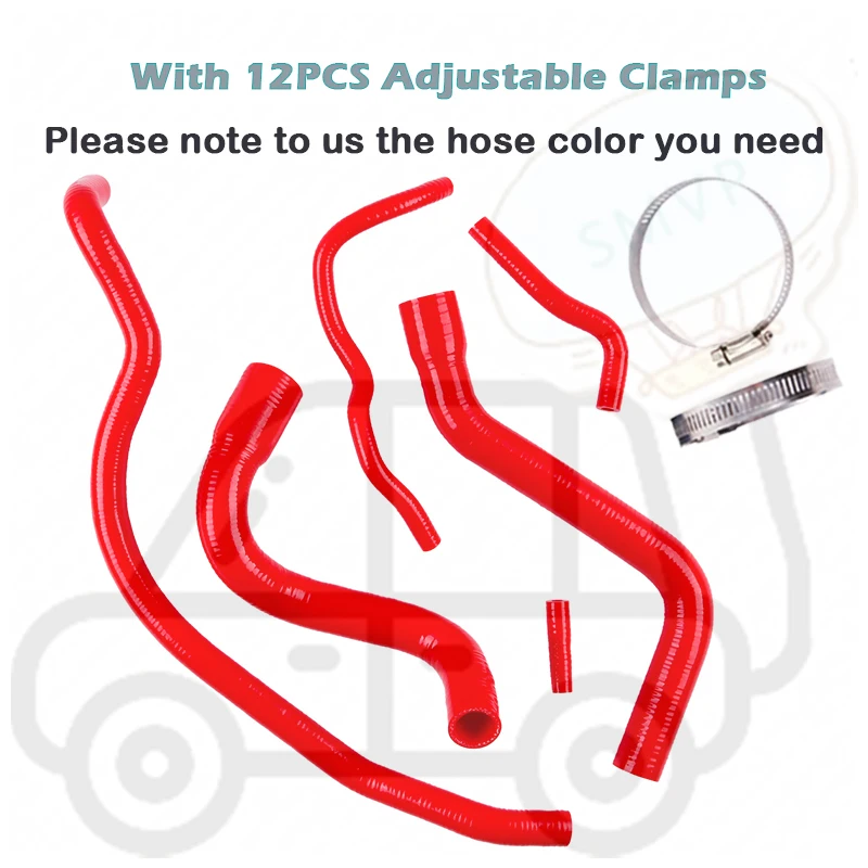 

For Fiat Grande Punto 1.3 MTJ 75 CV / Alfa Romeo MiTo Car Radiator Silicone Water Cooling Hoses Tubes Kit 6PCS 3PLY 11 Colors