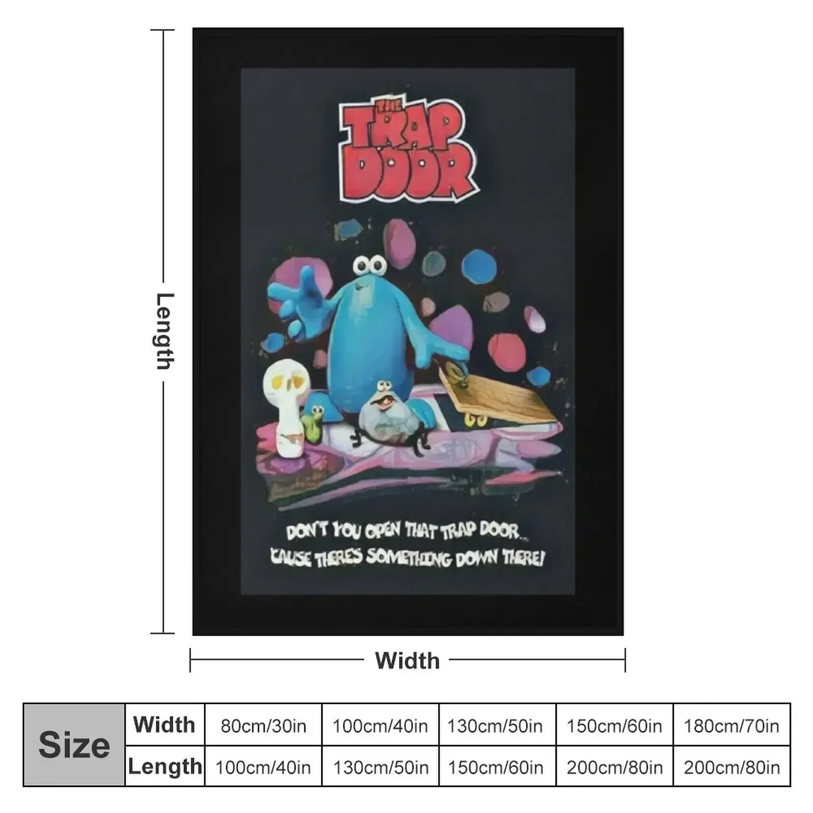 The Trap Door (OH GLOBBITS) OG DESIGN classic cartoon berk boney drut 80s stop motion Throw Blanket