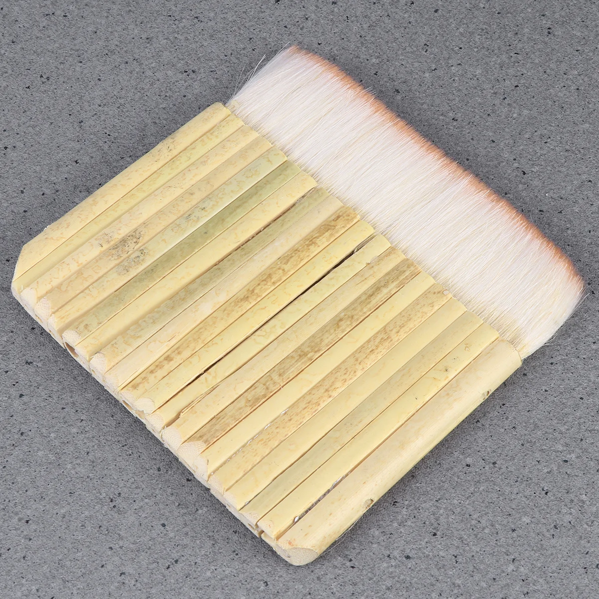 

1Pcs Bamboo Tube Flat Brush 12-Piece Set Premium Wool Tip for Oil Acrylic Watercolor Painting Wide Wash Glazing Technique Art