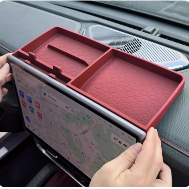 

For JETOUR T2 Central Control Gear Water Cup Pad Silicone Wireless Charging Protection Pad Modified Interior Parts