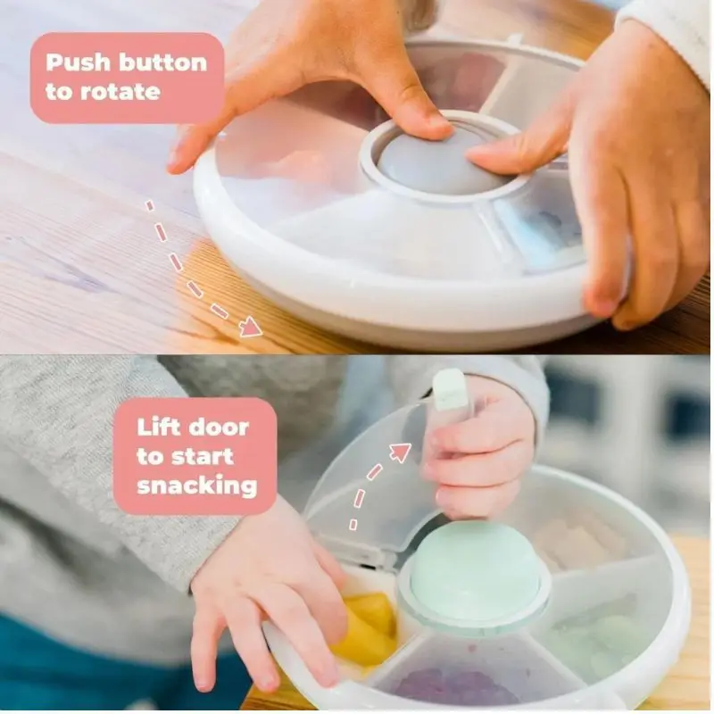 Dropshipping Snack Storage Box with Lid Home Portable Snacks Rotating Fruit Tray Snack Box Sealed Dried Fruit Tray