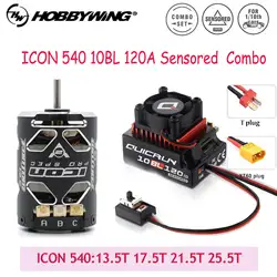 Hobbywing QincRun10BL 120A ESC 2-3S Lipo w/540 ICON 13.5T 17.5T 21.5T 25.5T Silnik Sensored Brushless Combo do 1/10 Drift RC Car