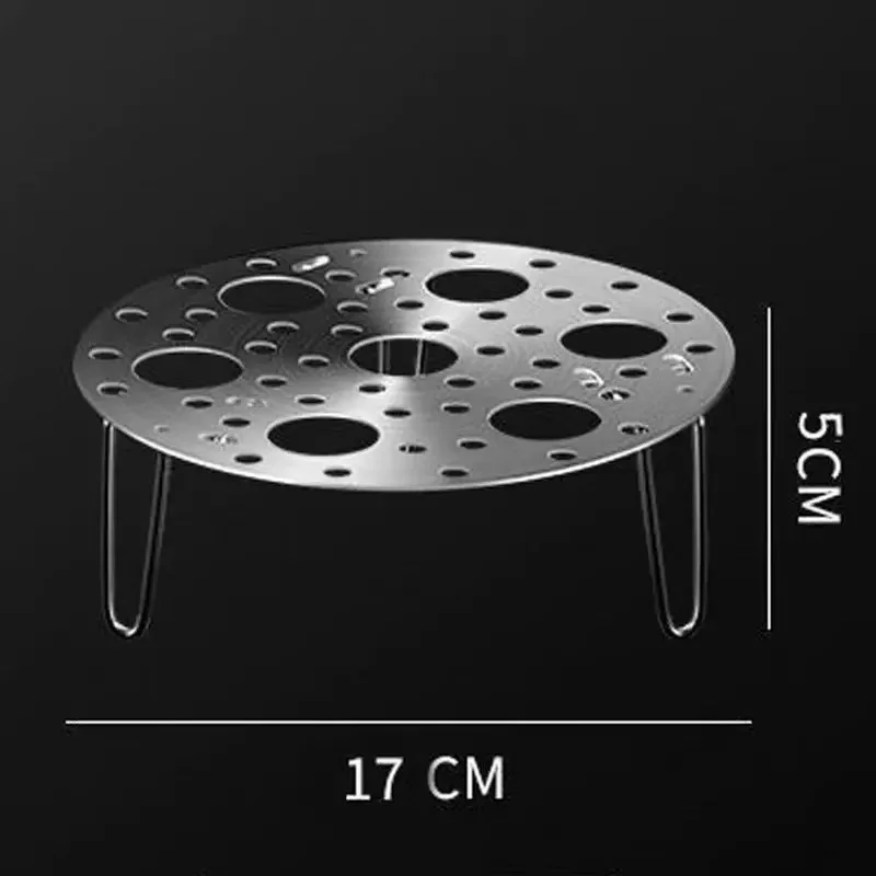 رف تبخير سميك من الفولاذ المقاوم للصدأ، قابل للطي، شبكة تبخير مستديرة، رف تبخير صغير للبيض